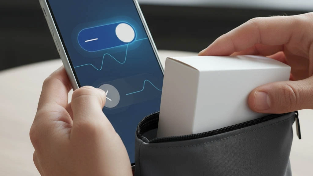 disabling bluetooth and packing a sealed smart device box into a travel pouch