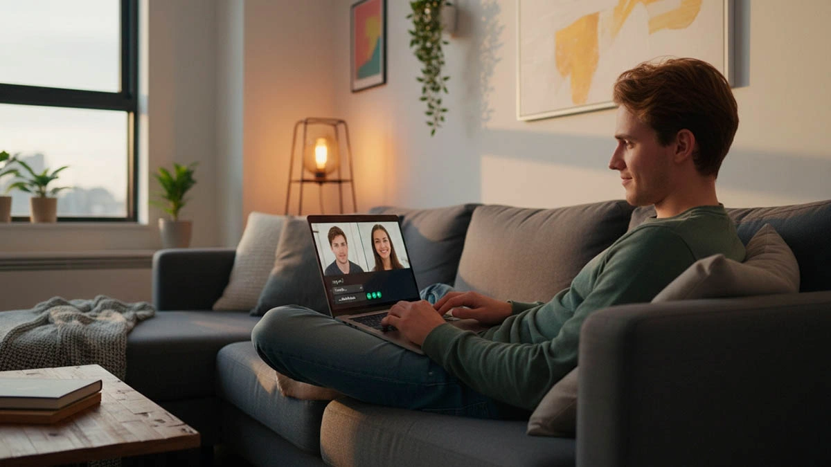 Private chat scripts for stalled conversations private chat scripts conversation stalls example on a laptop screen during a video call