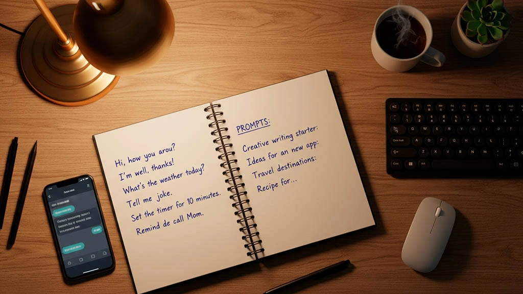 Notebook with private chat scripts notebook with private chat scripts conversation stalls and prompts written down for stalled conversations